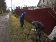 Чистка и восстановление канавы в пгт Ульяновка